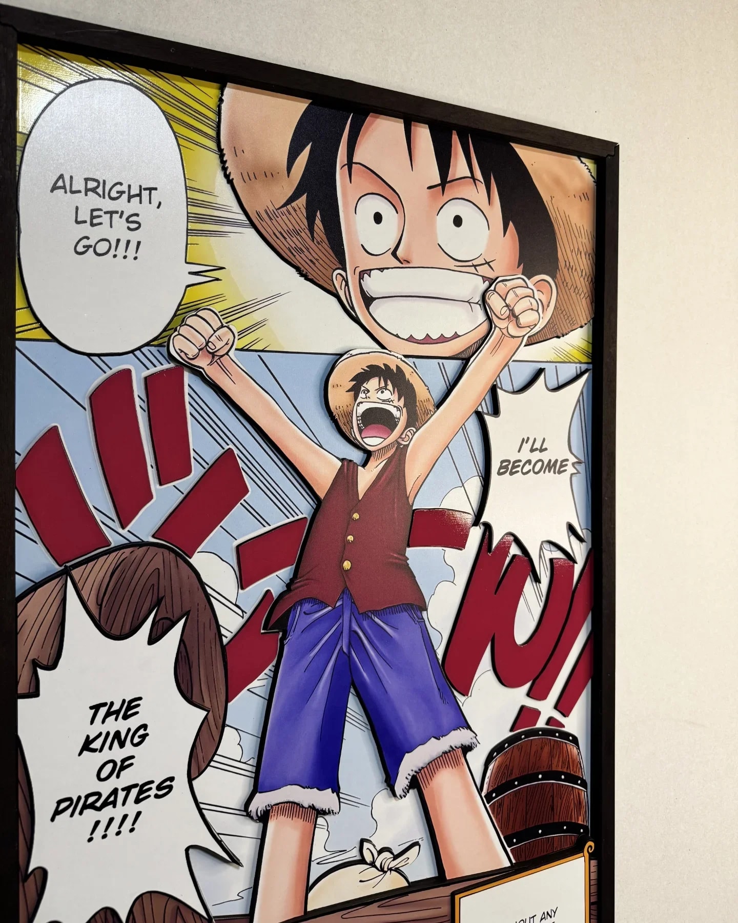 Luffy - Setting Sail for the First Time - 3D panel