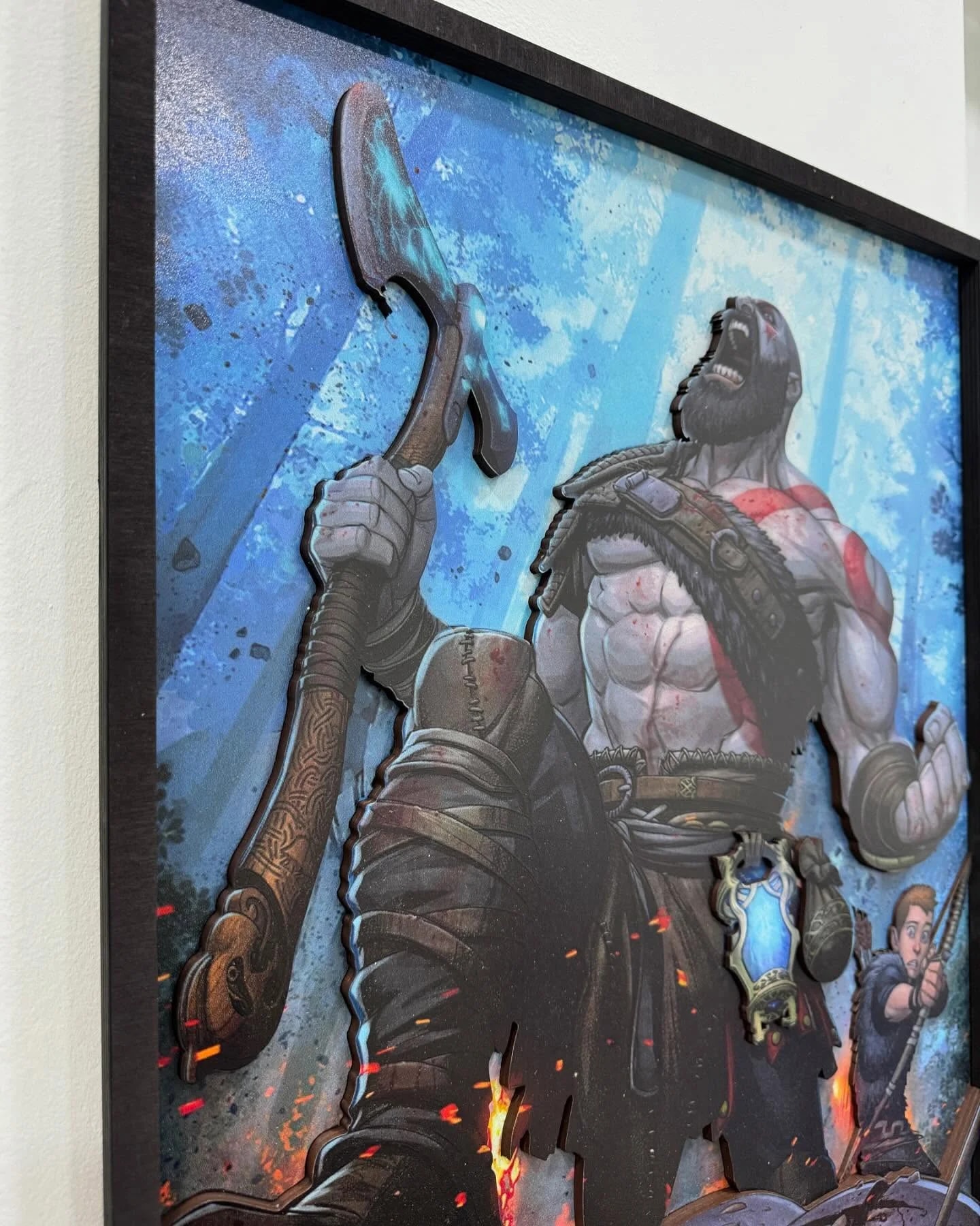 God of war - Kratos 3D panel