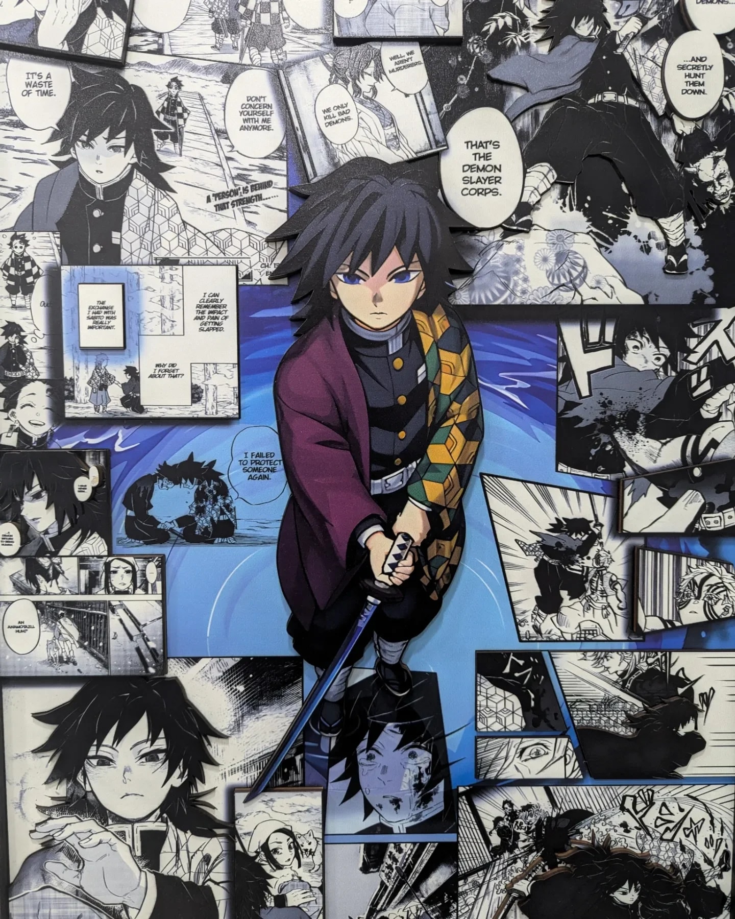 Demon slayer - Gyu Tomioka 3D panel