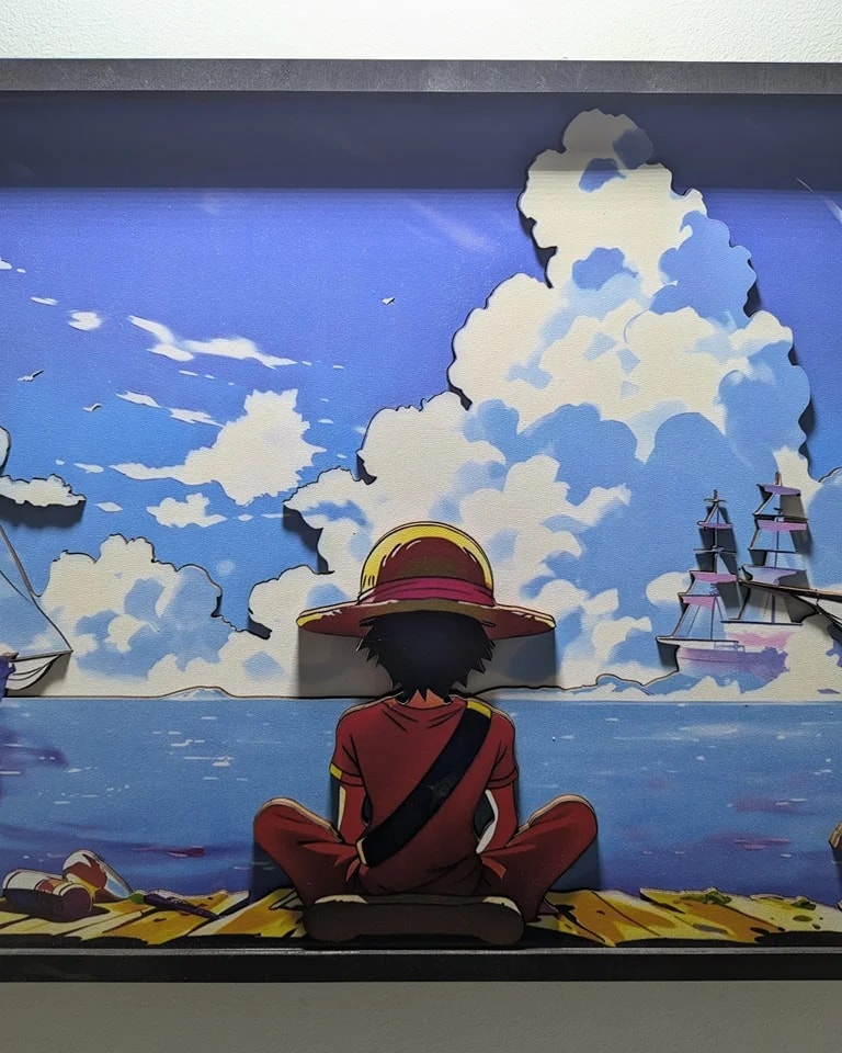 One Piece - Luffy by the Sea  3D panel