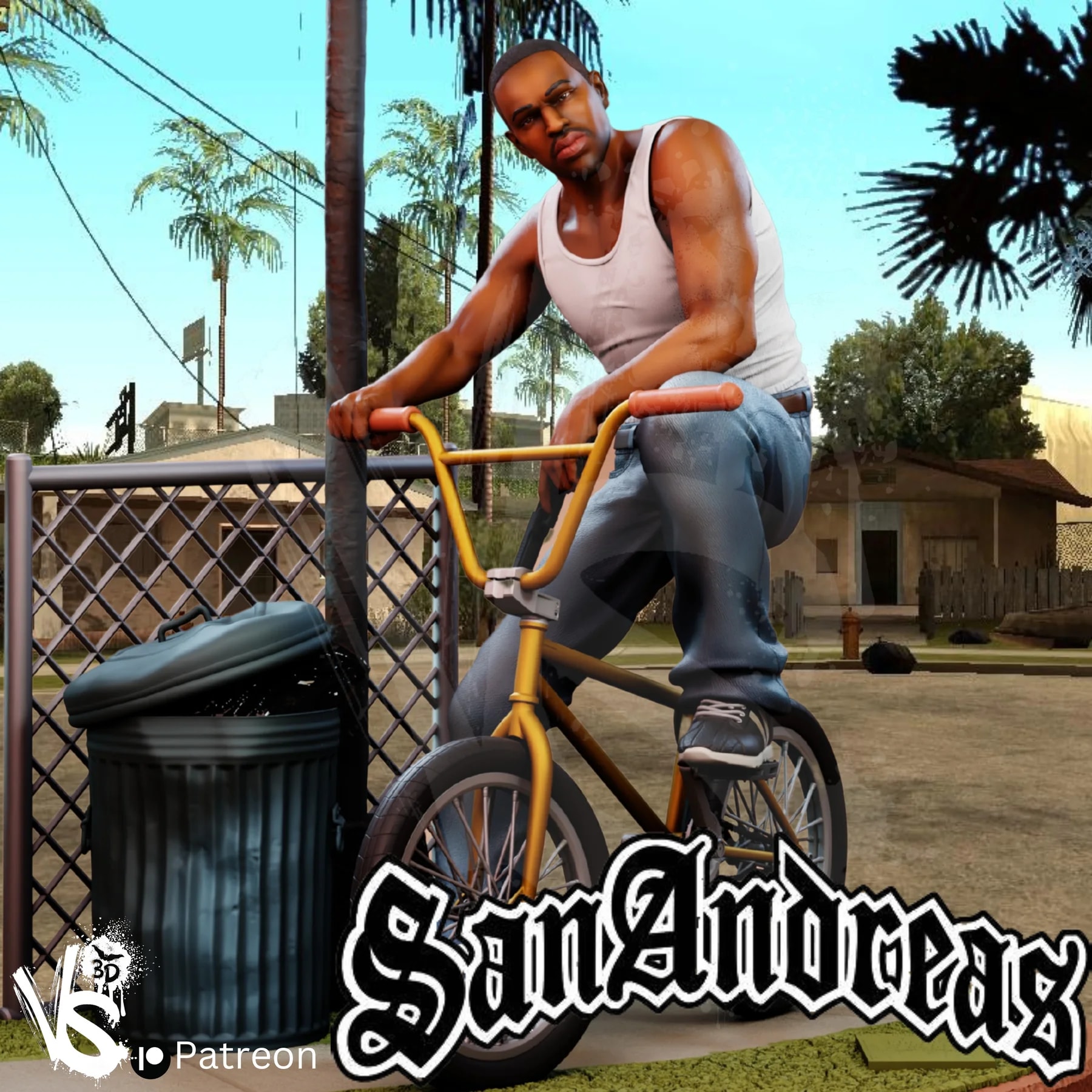 CJ San Andreas Hand Painted Collectible Statue
