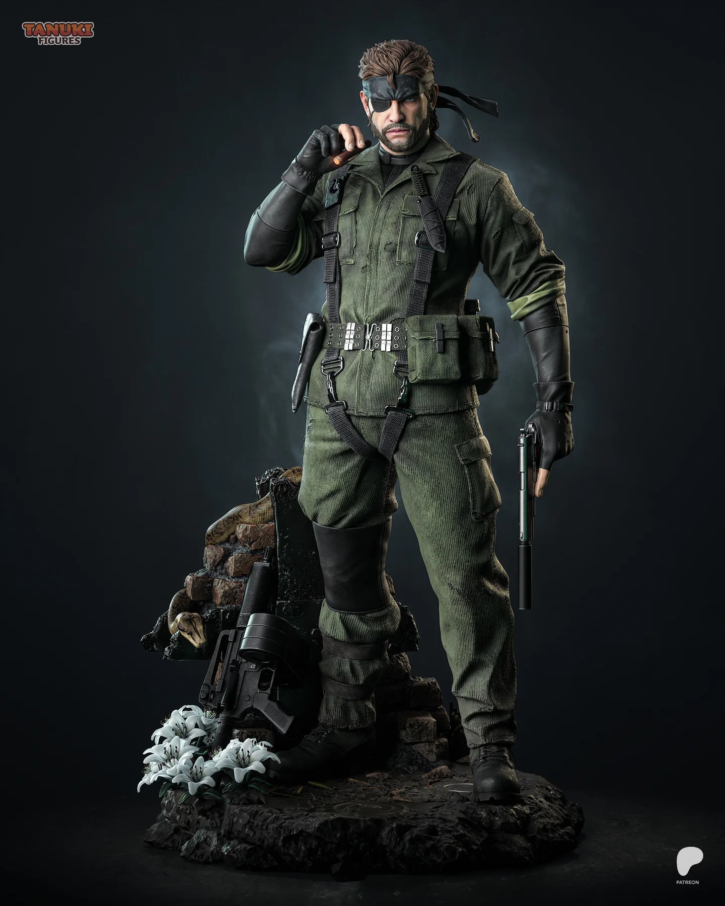 Big Boss - Metal Gear Hand Painted Collectible Statue