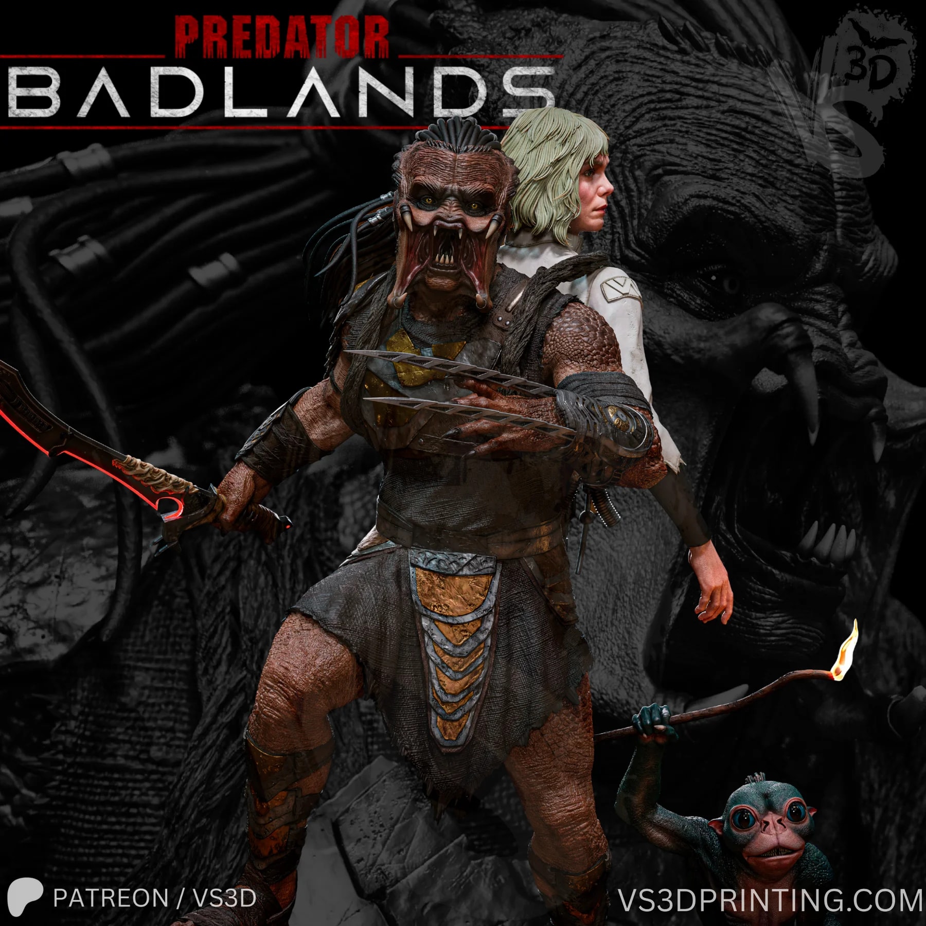 Dek: Predator Badlands Hand Painted Collectible Statue